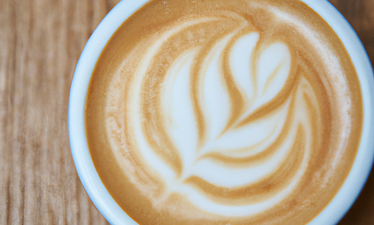 latte with swirling milk