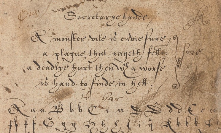 17th c. English manuscript alphabet