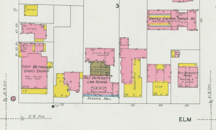 Insurance map showing law school 1924