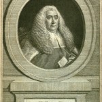 A historical illustration of Sir William Blackstone within a frame.