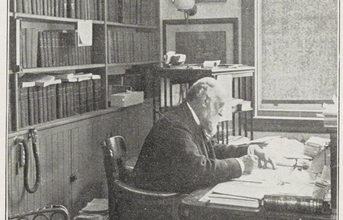 Wayland in his office