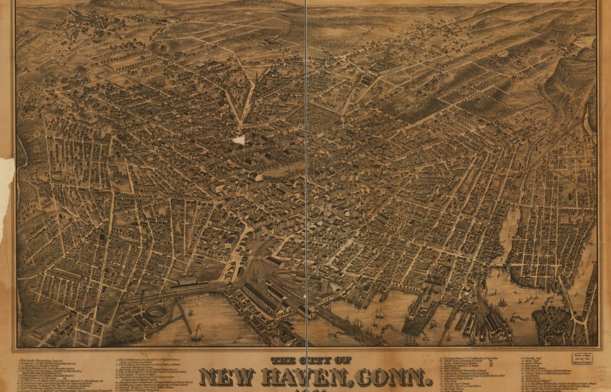 Map of New Haven from 1879