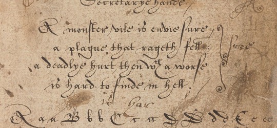 17th c. English manuscript alphabet