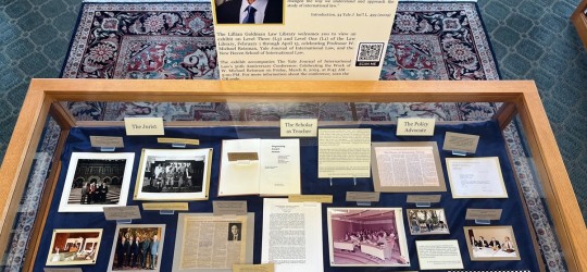 Main Case Exhibit containing artifacts depicting Prof. W. Michael Reisman's work as a jurist, a scholar and teacher, and a policy advocate. d 